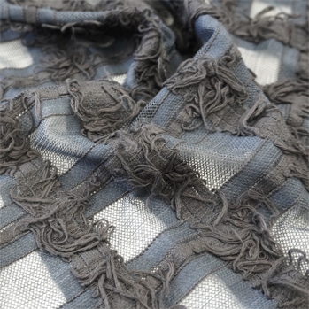 Fringe checked lace