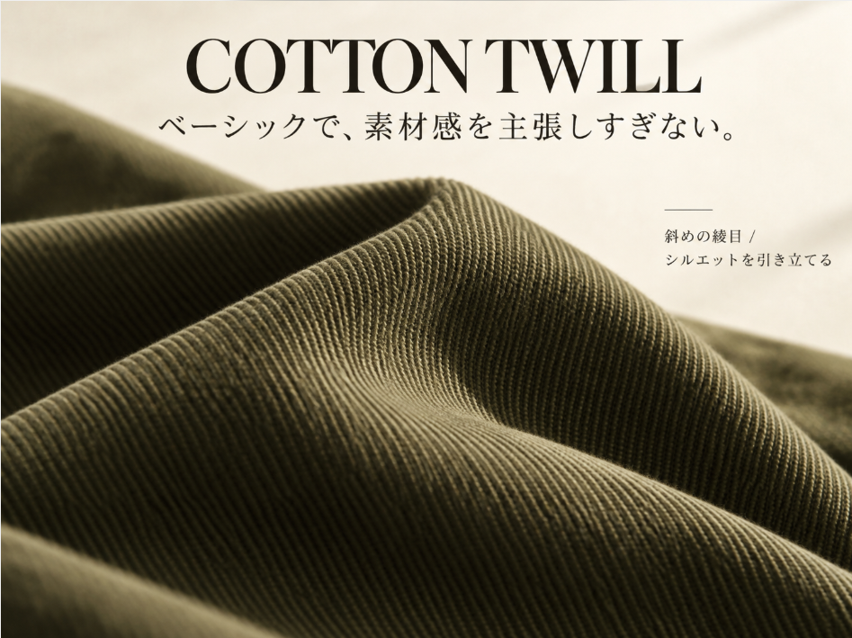 COTTON TWILL FABRIC TEXTURE